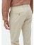 Ekru Düz Dokuma Regular Fit Casual Pantolon 4
