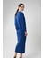 Kadın Hırka Elbise Ikili Takım - Mavi 4