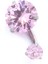 316L Çelik Pembe Zirkon Taşlı Piercing PRC-207 3