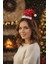 Minyatür Noel Baba Şapkası Taç/bando - Kar Tanesi ve Holly Detaylı Yılbaşı Saç Aksesuarı 1