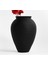 Siyah Stoneware Dokulu 38CM Toprak Vazo El Yapımımodern Doğal Görünüm 4