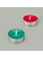 10'lu Tealight Mum - Kırmızı / Yeşil - 3,8 cm 3