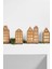 LED Gingerbread Holiday Village Set 4 Ahşap Aydınlatmalı Evler Yılbaşı Temalı 4