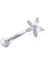316L Çelik Çiçekli Beyaz Zirkon Taşlı Piercing PRC-215 4