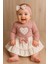 Kız Bebek Minik Kalp Detaylı Etekli Body BANDANA3LÜ Kız Bebek Set 1