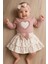 Kız Bebek Minik Kalp Detaylı Etekli Body BANDANA3LÜ Kız Bebek Set 3
