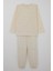 Kız Çocuk Pijama Takımı Çiçek Desenli 4-8 Yaş, Krem 1