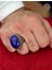 Lapis Lazuli Taşı Tac Model 925 Ayar Gümüş Erkek Yüzük 201024801 2