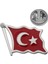 925 Ayar Gümüş Türk Bayrağı Rozet T8676 (944944) 1