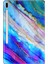 Samsung Galaxy Tab S7-Fe Lte SM-T737 Kılıf Tablet Için Desenli Silikon Kapak - Renkli Mermer 1
