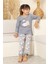 Kız Çocuk %100 Pamuk Interlok Kumaş Pijama Takımı 11-15 Yaş 12448 3