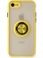 Iphone 7 Kılıf Montreal Yüzüklü Silikon Kapak - Sarı 1
