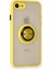 Iphone 7 Kılıf Montreal Yüzüklü Silikon Kapak - Sarı 2