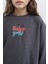 Kız Çocuk Disney Mickey Mouse &Friends Oversize Geniş Kalıp Kapüşonlu Sırt Baskılı Sweatshirt D4378A824WN 13