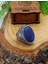 Lapis Lazuli Taşı Yaprak Model 925 Ayar Gümüş Erkek Yüzük 201024806 3