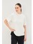 Bisiklet Yaka Düz Kesim Kısa Kol Örme Tişört 1