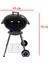 Yuvarlak Kömürlü Mangal 44 cm Krom Izgara Kapaklı Tekerlekli 2