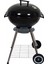 Yuvarlak Kömürlü Mangal 44 cm Krom Izgara Kapaklı Tekerlekli 4