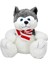 Oturan Husky Atkılı Peluş Köpek 30 cm 2