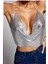 Kristal Taşlı Parlak Crop & Bluz Kolsuz Kayık Yaka Parti Plaj Büstiyer 3