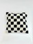 Chess Black - Özel Tasarım Kadife Dama Desenli Punch Kırlent Yastık Kılıfı 1