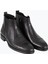 Erkek Bot Chelsea Fermuarlı Hakiki Deri Rahat Eva Taban Siyah 2