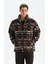 Erkek Etnik Desen Baskılı Polar Sweatshırt 1