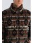 Erkek Etnik Desen Baskılı Polar Sweatshırt 6