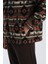 Erkek Etnik Desen Baskılı Polar Sweatshırt 7