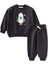 Roket Aplikeli Sweatshirt Takım 1-6 Yaş Antrasit 1