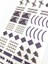 Artikel Mor Etnik Çizgiler Metalik Tırnak Sticker, Nail Sticker, Nail Art 2