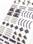 Artikel Mor Etnik Çizgiler Metalik Tırnak Sticker, Nail Sticker, Nail Art 6