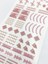Artikel Pembe Etnik Çizgiler Metalik Tırnak Sticker, Nail Sticker, Nail Art 2