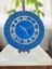 Duvar Saati - 35CM - Modern Dekoratif Duvar Saati - Epoksi Duvar Saati - El Yapımı Duvar Saati - Mavi+Gold Duvar Saati 8