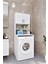 ESL0231 Çamaşır Makinesi Dolabı Banyo Dolabı Beyaz 1