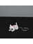 3D Oturan Sevimli Kedi Anahtarlık 2