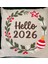 45X45 cm Nakışlı Kalın Kumaş Yeni Yıl Temalı 4'lü Kırlent Kılıfı – Hello 2026 – Dekoratif Yastık Kılıfı 4