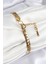 316L Çelik Ezme Zincir Model Gold Renk Kadın Bileklik - TJ-BB7785 2