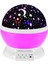 Ay Yıldız DESENLI 360° Dönen projektör Renkli Ledli Uyku Işığı Bebek Çocuk Odası gece Lambası Mor 9