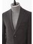 Erkek Iki Düğme Ceket Yün Astarsız Mono Yaka Slim Fit Füme 3