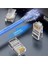 Yeni Nesil RJ45 Konnektör Delikli + RJ45 Cat6 Cat5 Koruma Kılıfı 100'LÜ Paket Siyah 5