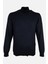 Erkek Tam Balıkçı Yaka Triko Kazak Slim Fit Yün Lacivert 1