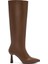 Kadın Kahverengi Topuklu Deri Çizme 25WFD132118 1