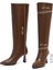 Kadın Kahverengi Topuklu Deri Çizme 25WFD132118 2