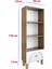 4 Raflı 162 cm Bohem Model Mdf Membran Kapaklı Salon Dolabı Kitaplık Çok Amaçlı Dolap 4