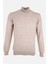 Erkek Tam Balıkçı Yaka Triko Kazak Slim Fit Yün Bej 1