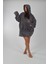 Welsoft Kapüşonlu Giyilebilir Tv Battaniyesi Unisex Peluş Oversize Panço Sabahlık 3