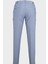 Erkek Jogger Pantolon Gofre Kumaş Bağcıklı Günlük Slim Fit Dokulu Mavi 3