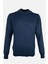 Erkek Yarım Balıkçı Yaka Triko Kazak Slim Fit Yün Indigo 1