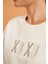 Xoxo Kadın Baskılı Uzun Kollu Sweatshirt Çizgili Eşofman Takım 2